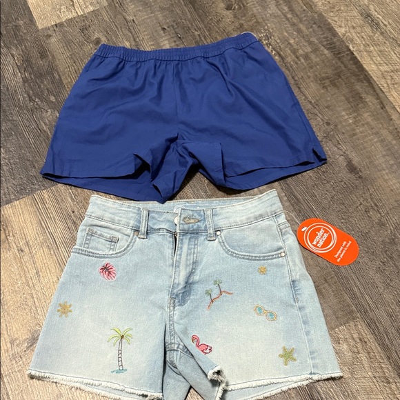Wonder Nation Blue and Light Denim Kids Shorts Set - Picture 1 of 13
